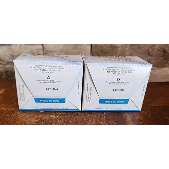 L'eggs Sheer Energy Pantyhose Compression Light Support Suntan Q Size 2 Pack - Picture 5 of 5